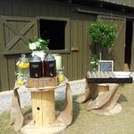 Rustic outdoor drink station
